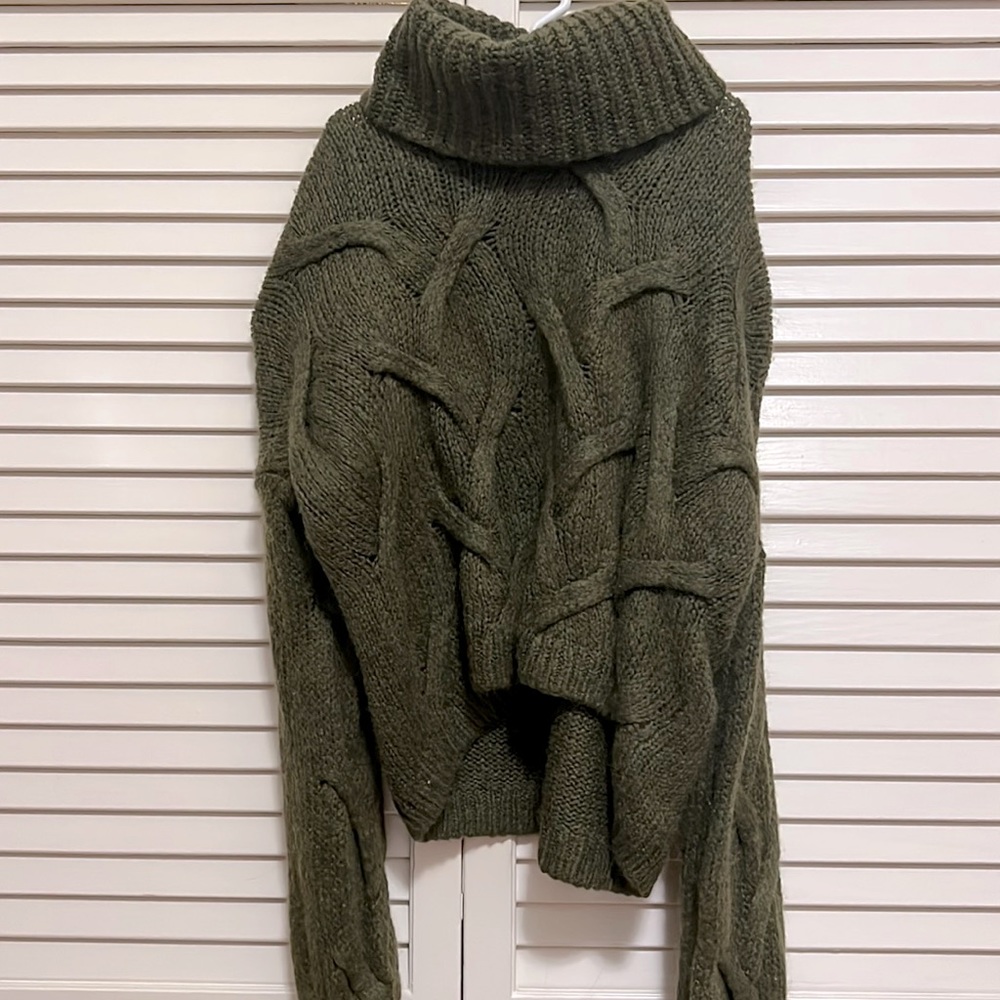 an army green sweater